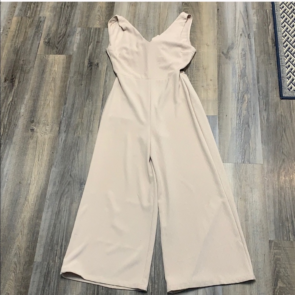 Cream Wide Leg Romper